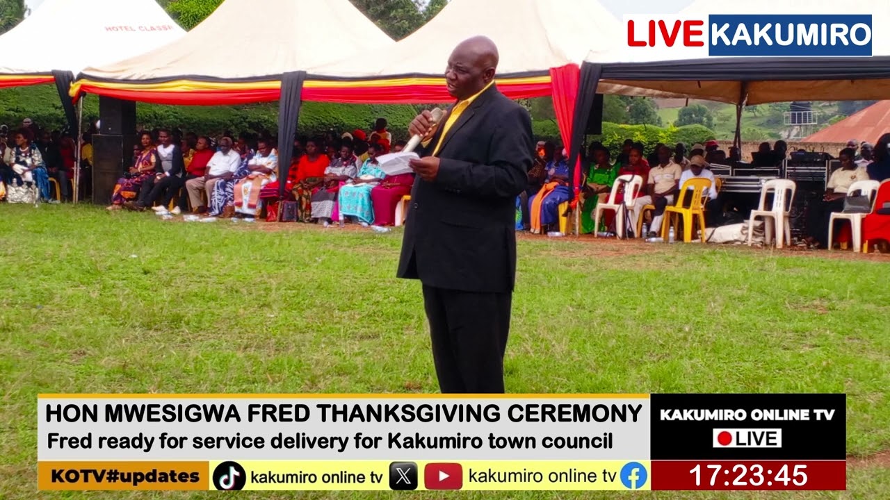 HON MWESIGWA FRED THANKSGIVING CEREMONY AT KAKEEKA PLAYGROUND ON 14-02-2026
