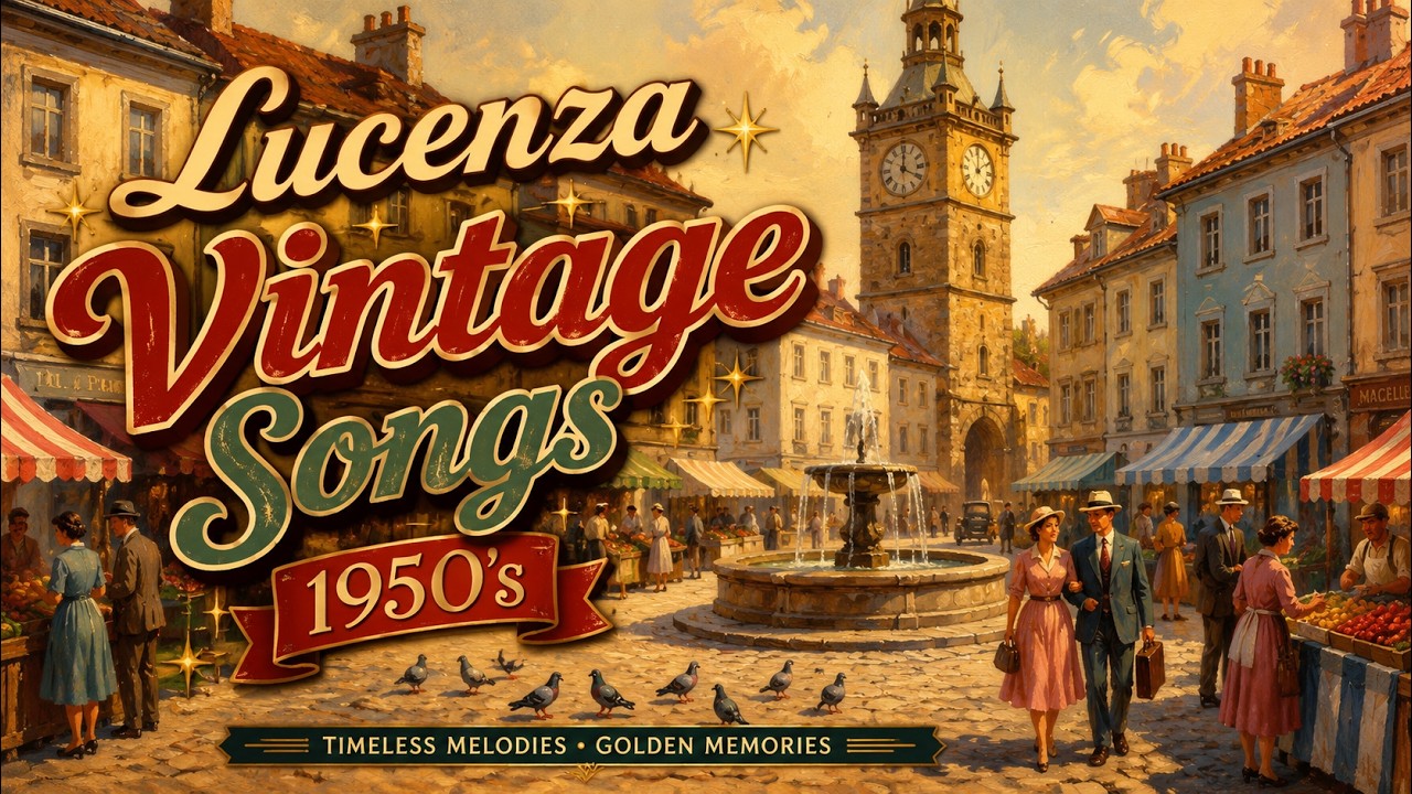 1950s Market Day in an Old European Village 🕰️ | Vintage Song 1950's & Golden Memories