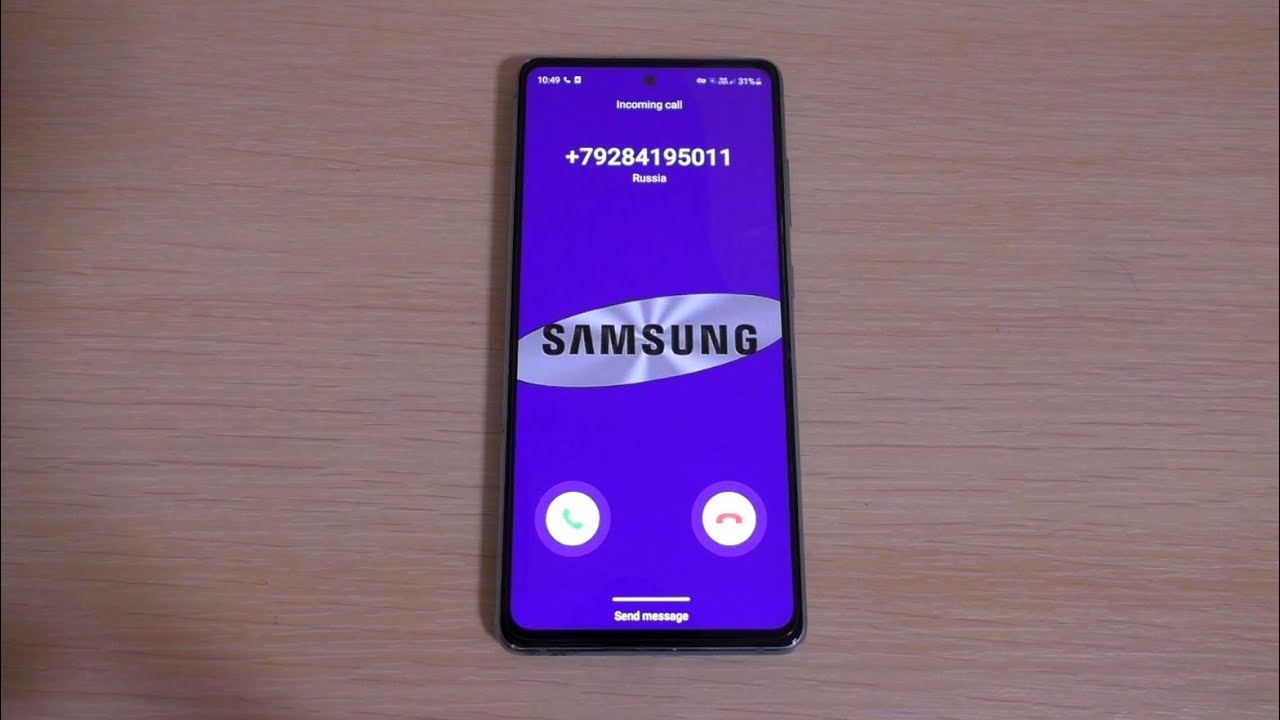 Samsung Galaxy S20FE Incoming Call