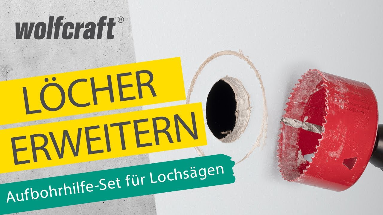 Aufbohrhilfe: Vorhandene Lochbohrungen erweitern | wolfcraft