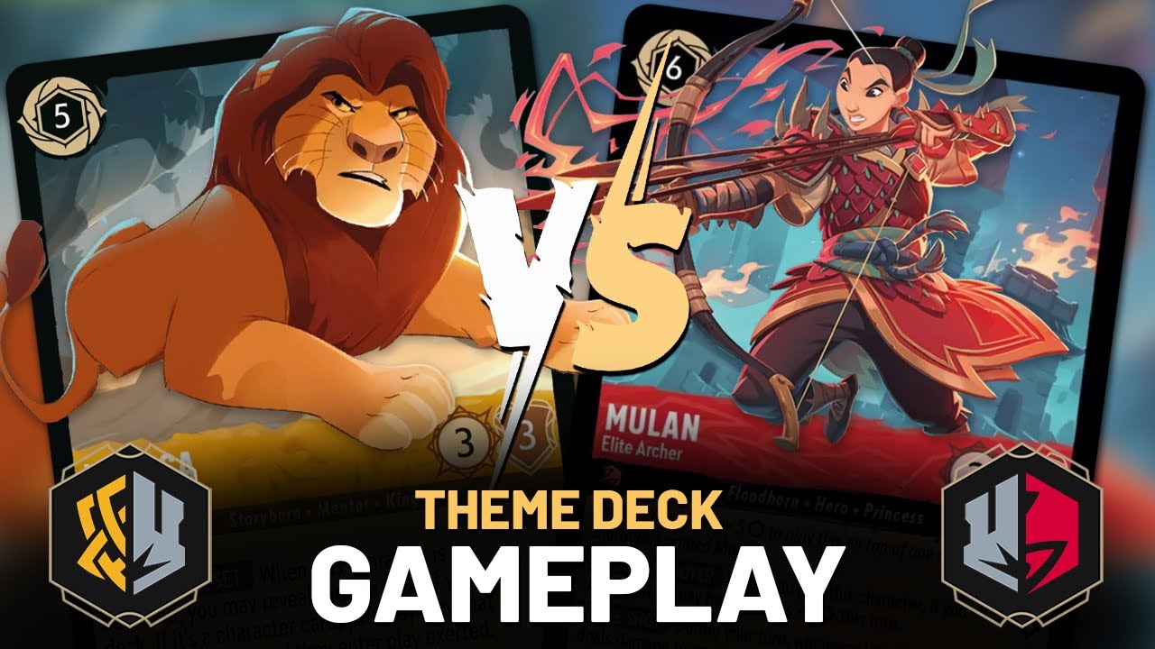 THE LION KING vs. MULAN! Disney Lorcana CASUAL THEMED deck gameplay!