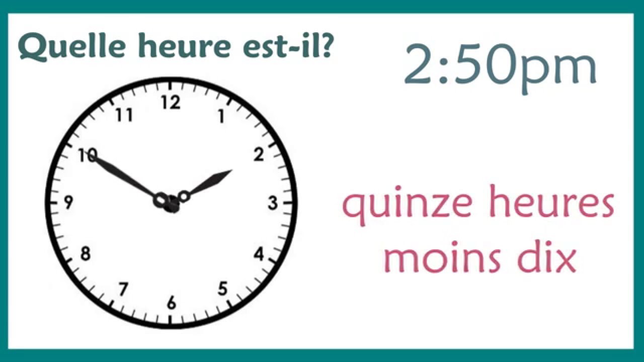 Las Horas y Minutos en francés – Les Heures/minutes en Français