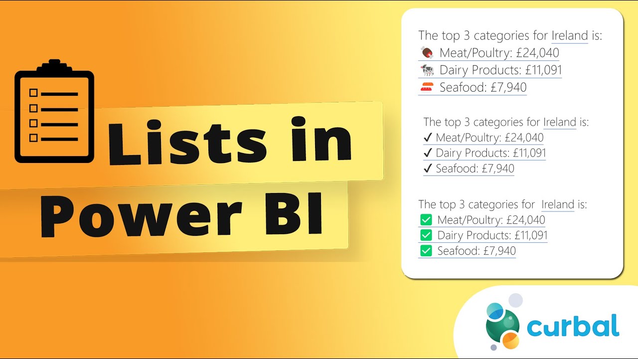Create ✅ELEGANT LISTS using DAX and the smart narrative visual in Power BI