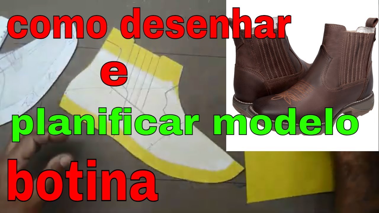 [modelo de botinas]modelagem de calçados planificando padrão de botinas