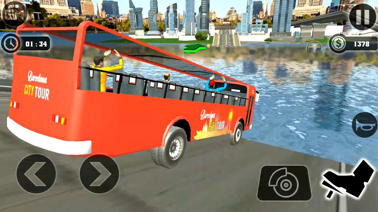 Water Bus Driving: Tourist Coach Bus Driver 2018 - Android Gameplay FHD