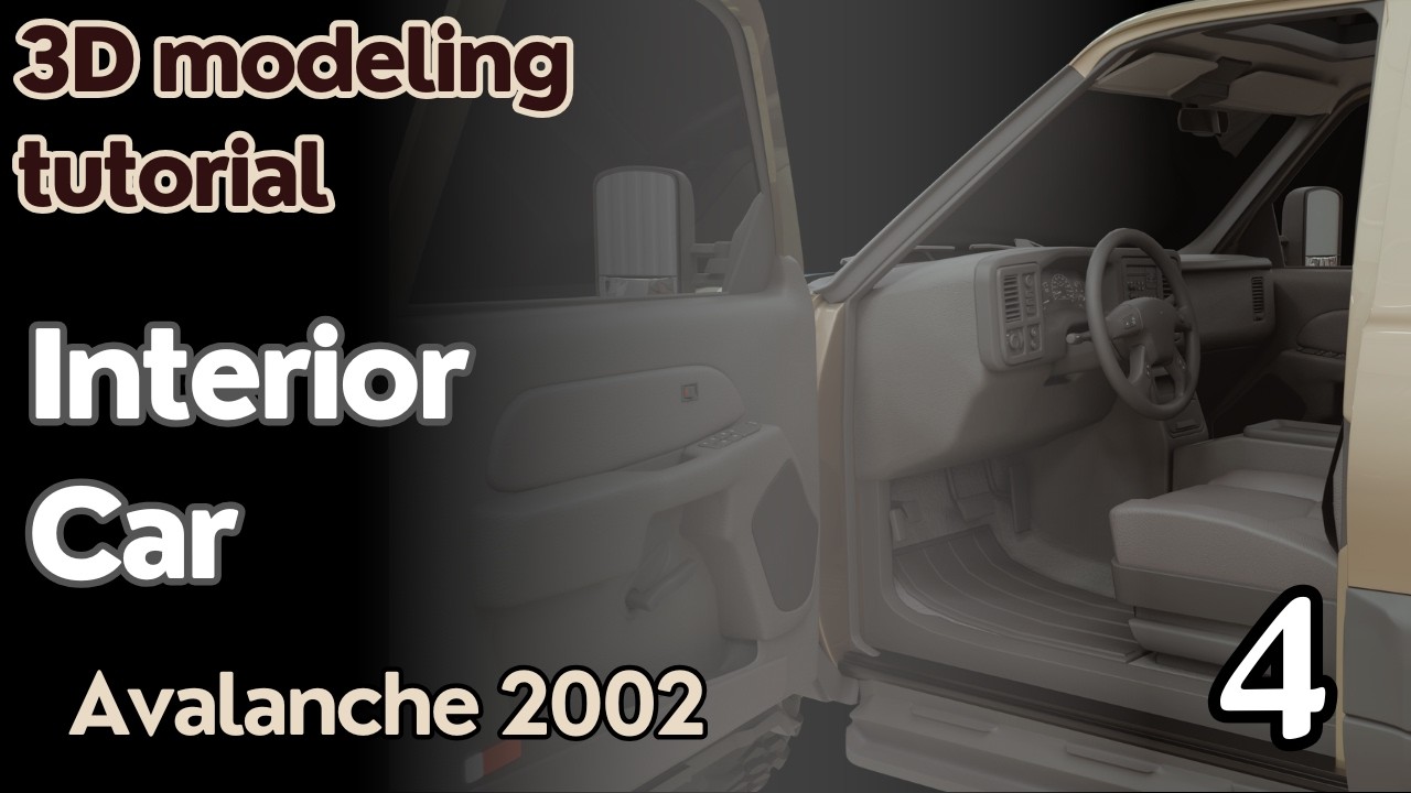 04 HOW TO MODEL in 3D, interior Chevrolet Avalanche 2002- Learn 3D while you watch Arq Lugo Blender4