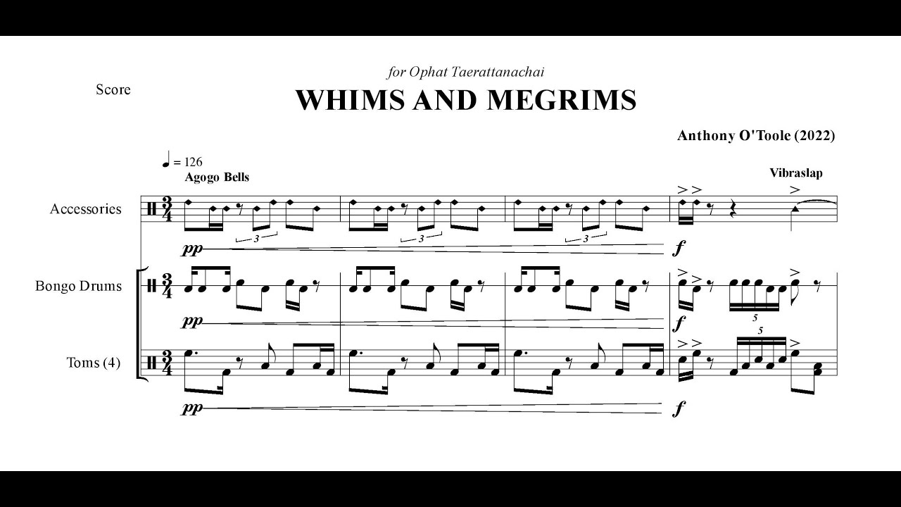Month of Miniatures #7 'Whims & Megrims' for Percussion Trio