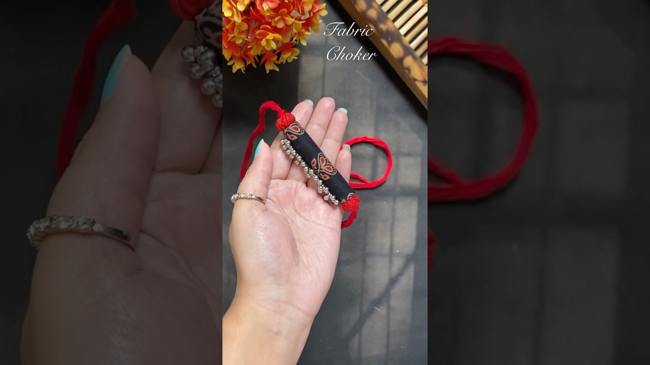 Pencil choker making video🌹✨ #diy #jewellerymaking #choker #jewellery #shorts