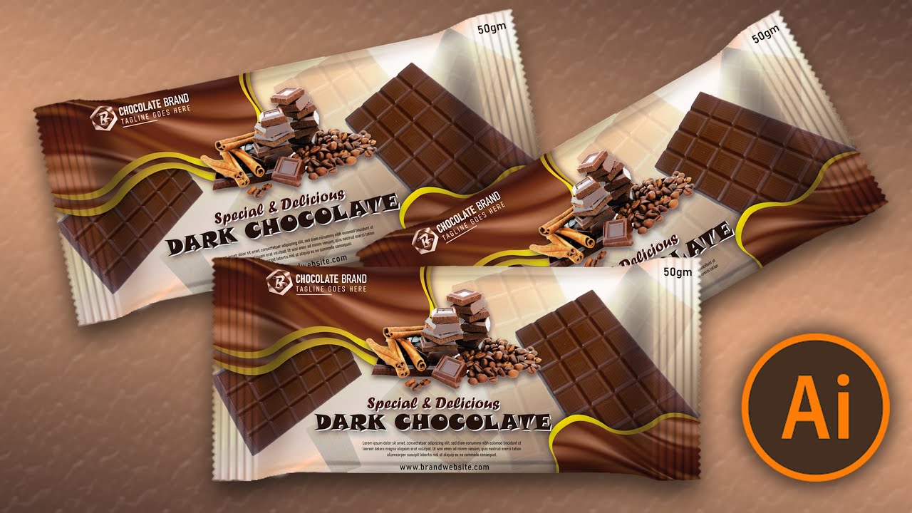 Product Packaging Design | Chocolate Packaging Design | Packaging Design In Adobe Illustrator