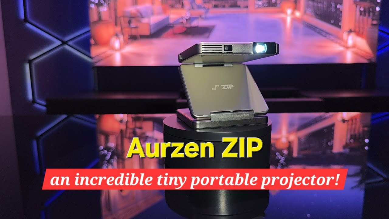 Tri-Fold High Quality Portable Projector that Fits In Your Palm! - Aurzen Zip