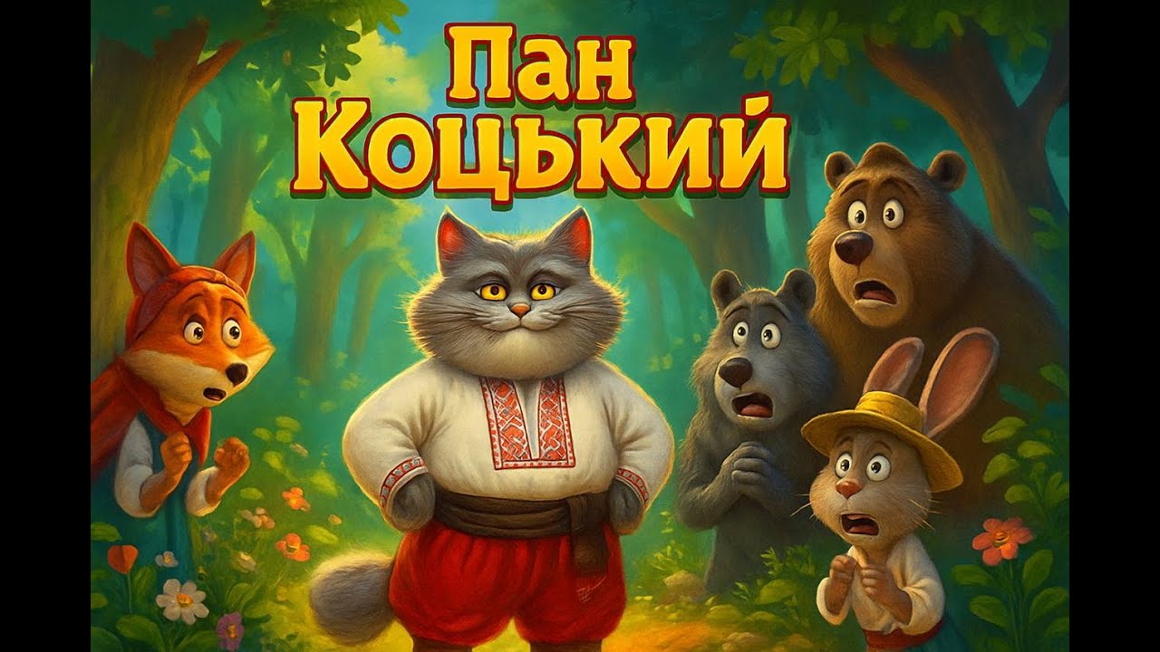 Пан Коцький — українська народна казка! Веселий мультфільм за казкою для малюків