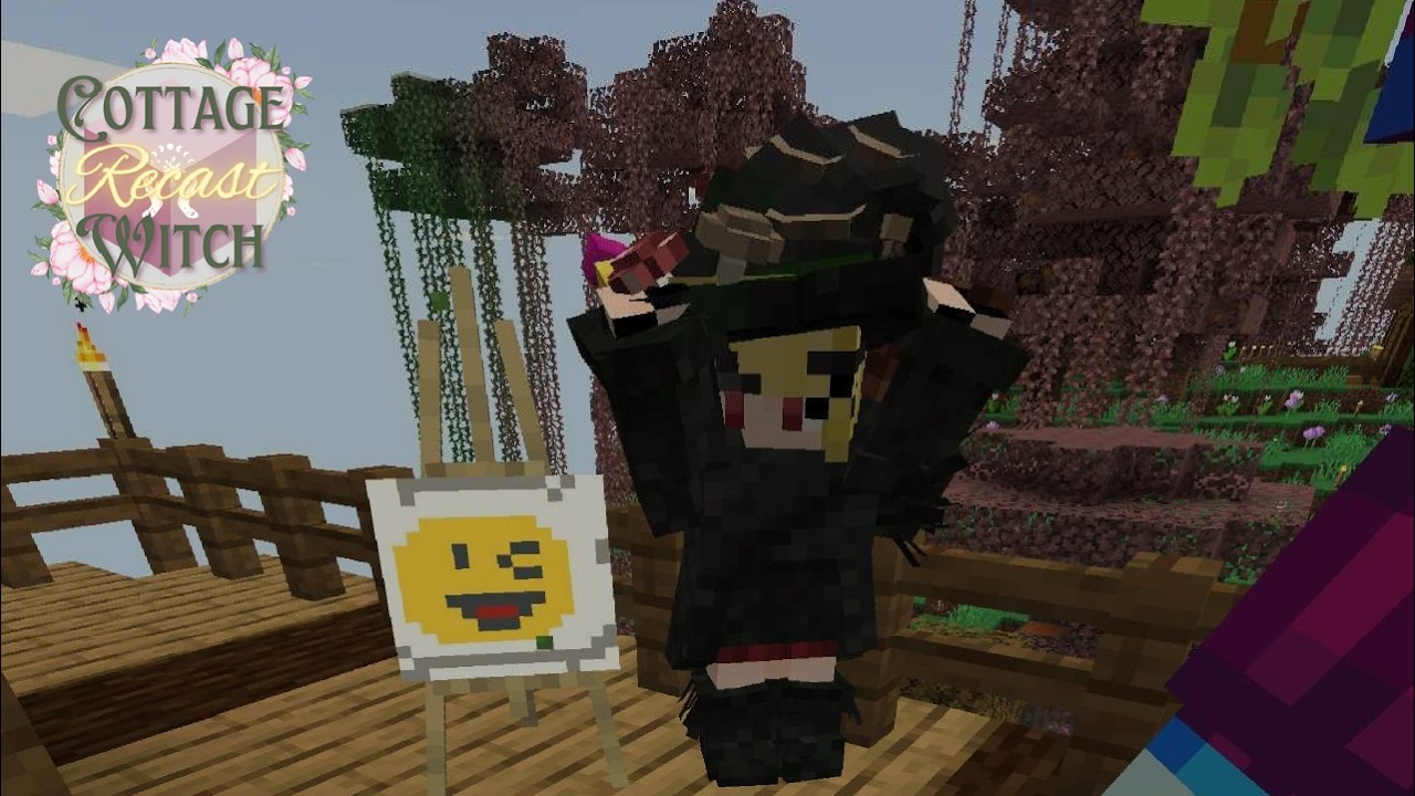 【MINECRAFT COTTAGE WITCH】lucky tarot card hunting time | Pixelian