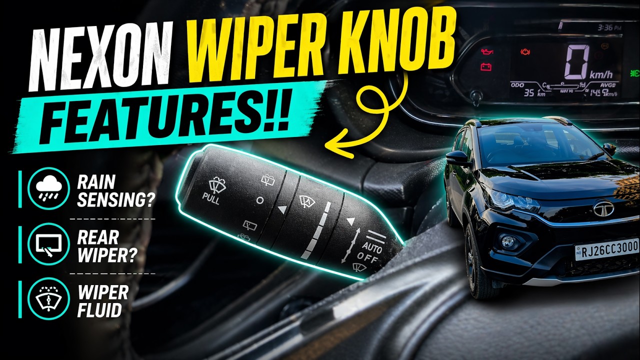 TATA NEXON 2023 XZ+(S) WIPER KNOB EXPLAINED | HOW TO USE WIPER FEATURES !!