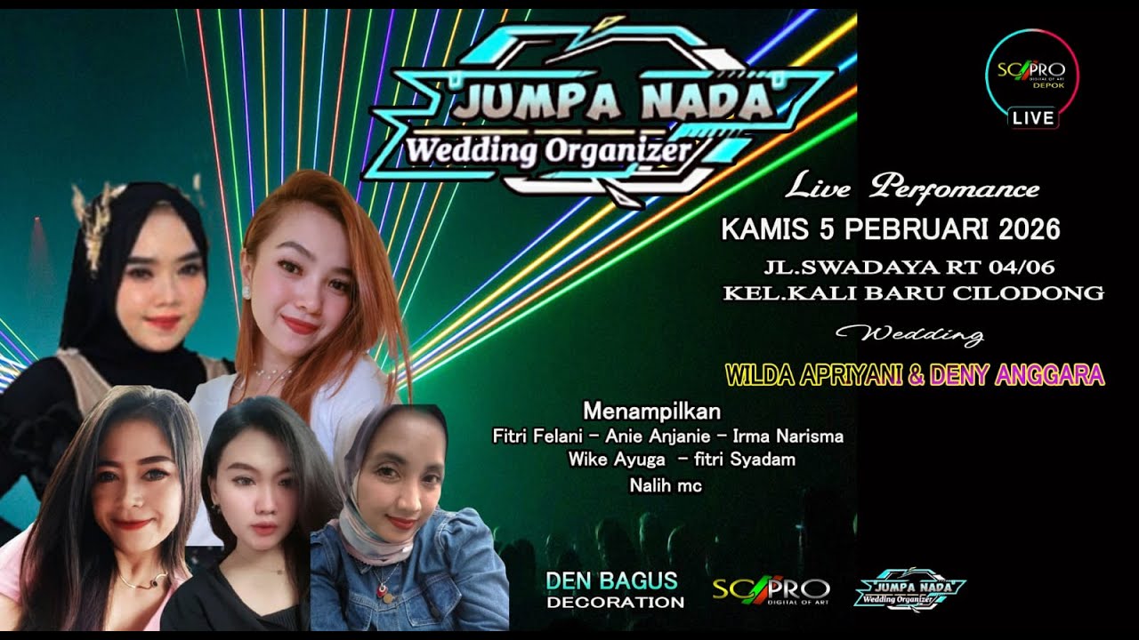 SC PRO DEPOK | Live Streaming JUMPA NADA | The Wedding Wilda Apriyani & Deny Anggara 