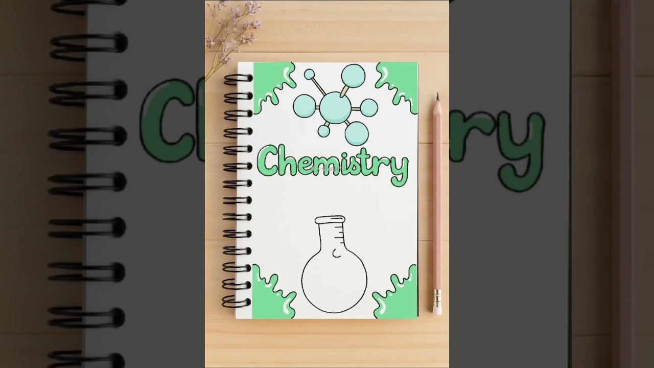 chemistry front page design 🧪 #shorts #frontpage #backtoschool #stationeryaddict #coverpagedesign