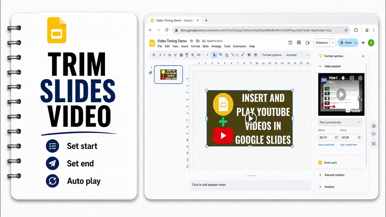 How to Start and End Videos at Specific Times in Google Slides
