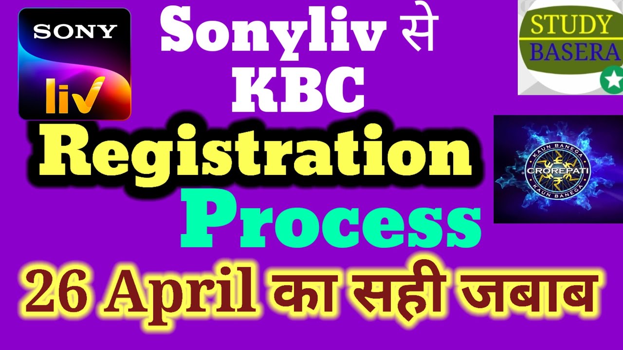Sonyliv Play Along Se Registration 26 April 2024 || Kbc 16 First Questions Registration