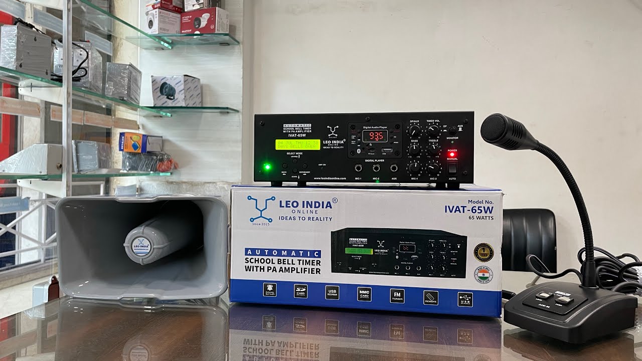 65W Automatic School Bell Timer With PA Amplifier Specification