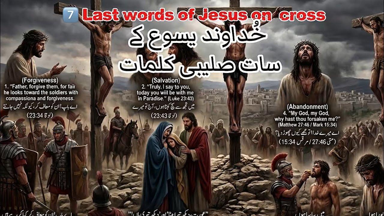 Seven Last Words of Jesus on the Cross | Khudawand Yasu Masih ke Saleebi Kalmaat | Urdu Bible 