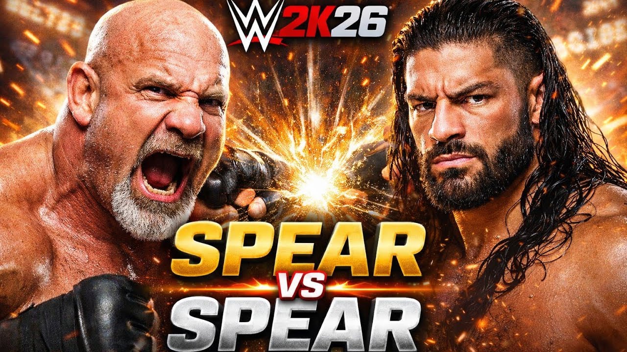 WWE 2K26 Goldberg vs Roman Reigns 🔥 Spear vs Spear Dream Match | No Holds Barred #wwe2k26 #wwe 