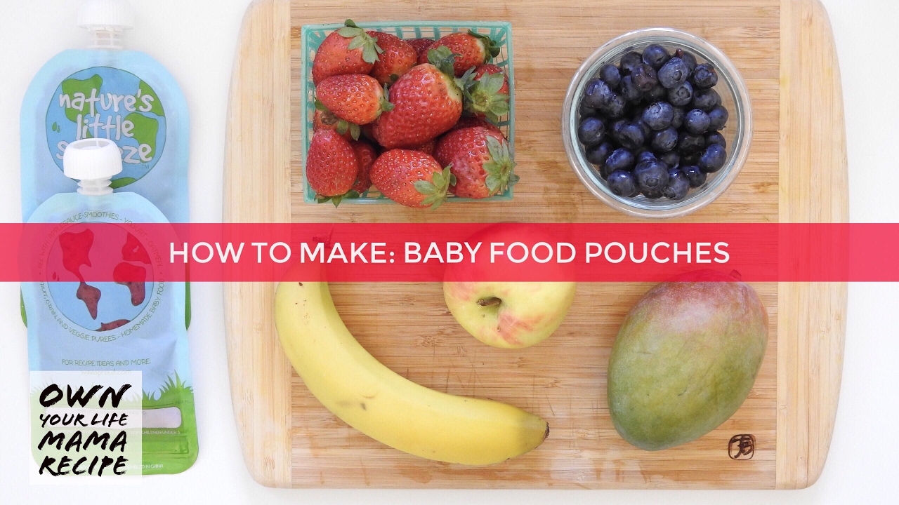 How to Make Homemade Baby Puree Pouches | 6 months | Kids Smoothie