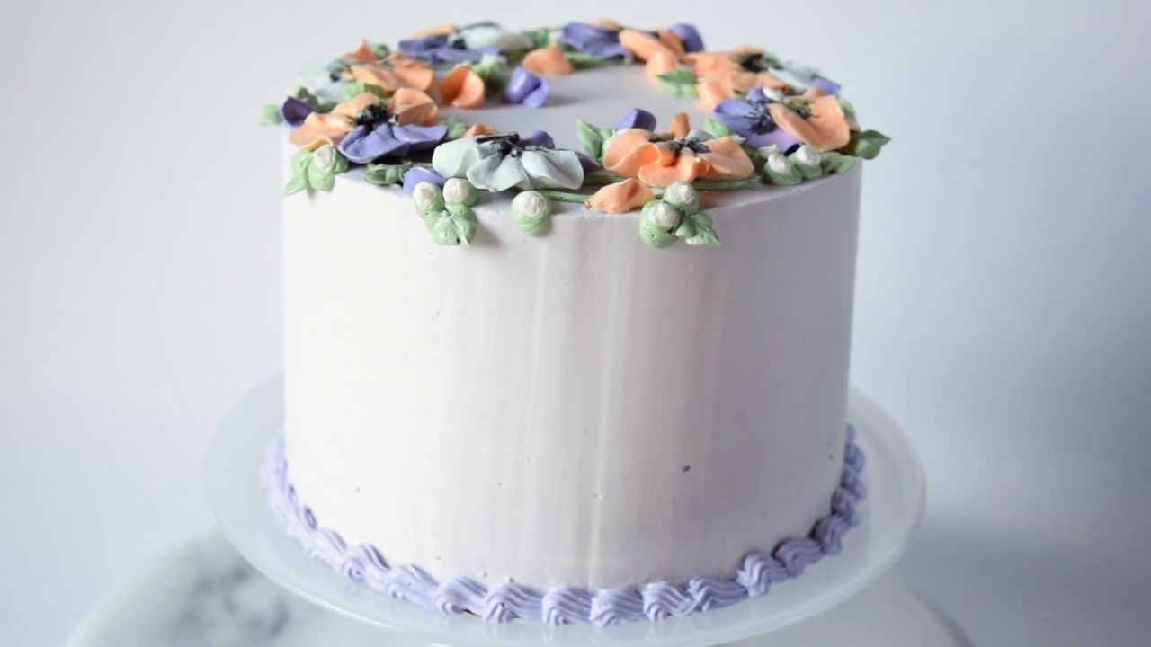 Buttercream Pansy Cake