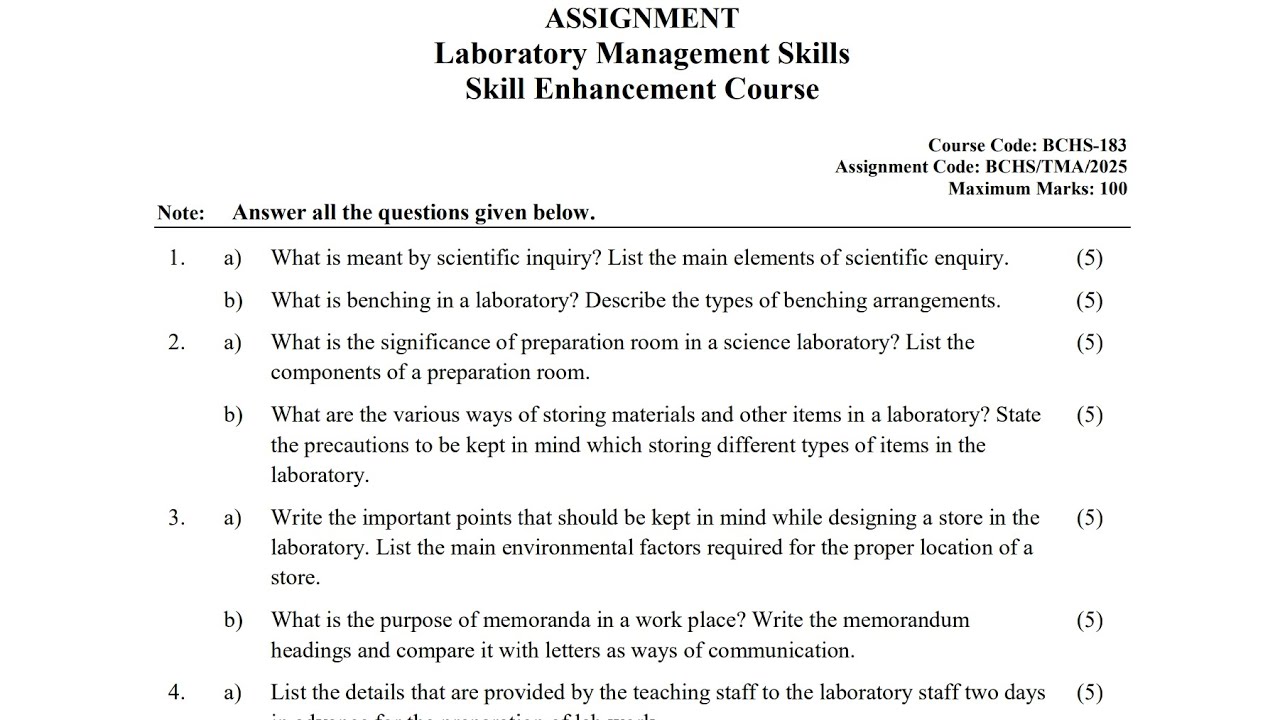BCHS-183 Solved Assignment 2025 | IGNOU BSCG Complete Assignment Solution 2k25 Video