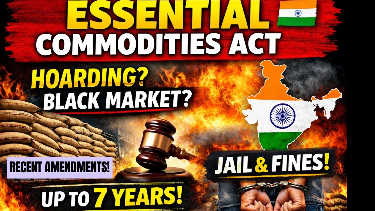 Essential Commodities Act Explained | Law That Stops Hoarding & Artificial Price Increases in India