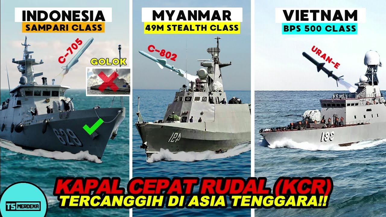 TNI AL DOMINASI ASEAN! Inilah 5 Kapal Cepat Rudal (KCR) Paling Menakutkan di Asia Tenggara 2021 !!