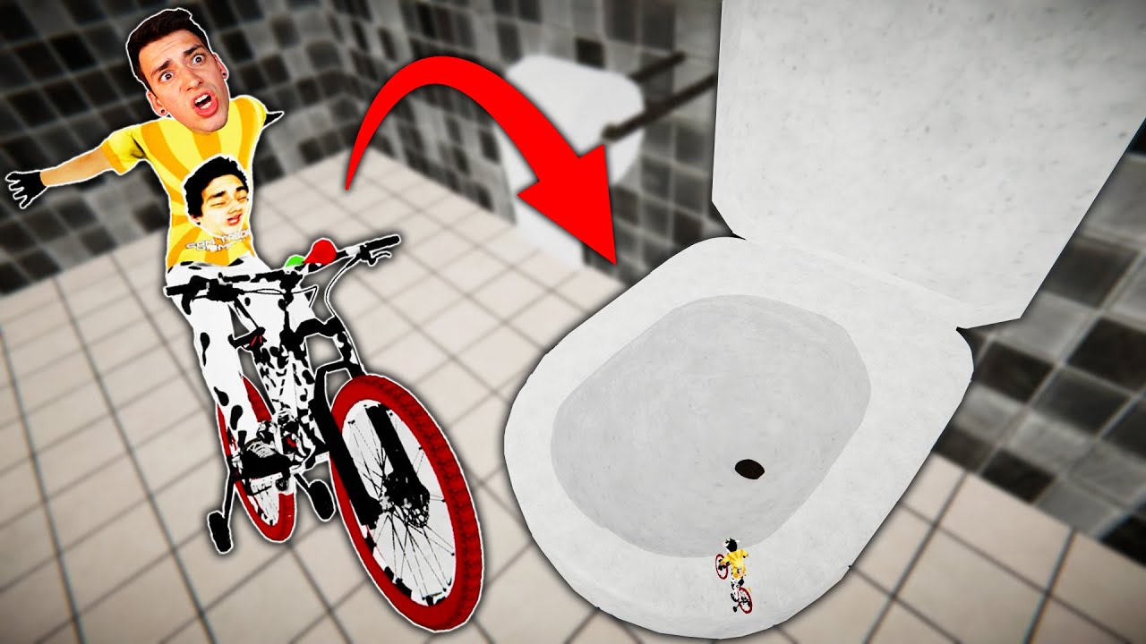 MOUNTAIN BIKING IN A GIANT TOILET! (Descenders)