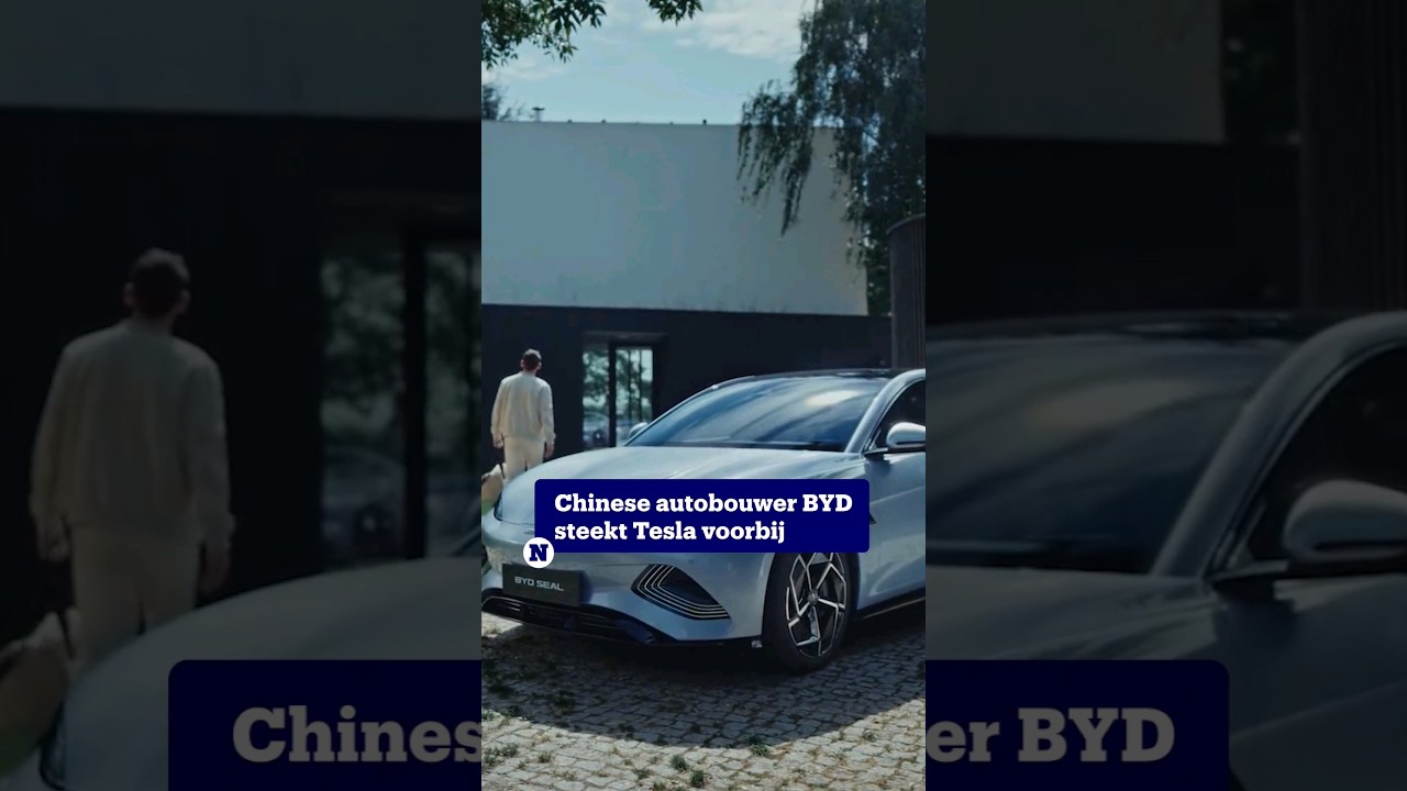 Chinese autofabrikant BYD steekt Tesla voorbij als populairste automerk #nieuwsblad #news #auto