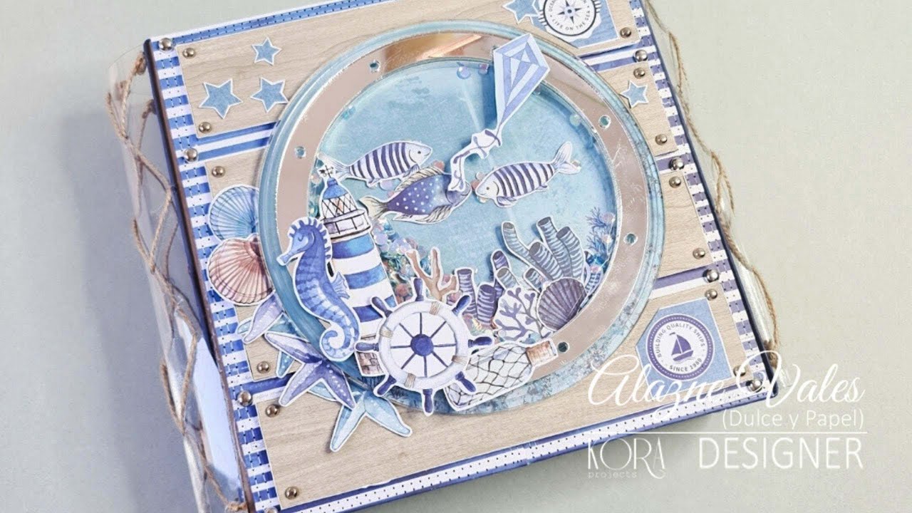 Cómo hacer un álbum con doble espina. Scrapbooking. Kora Projects.
