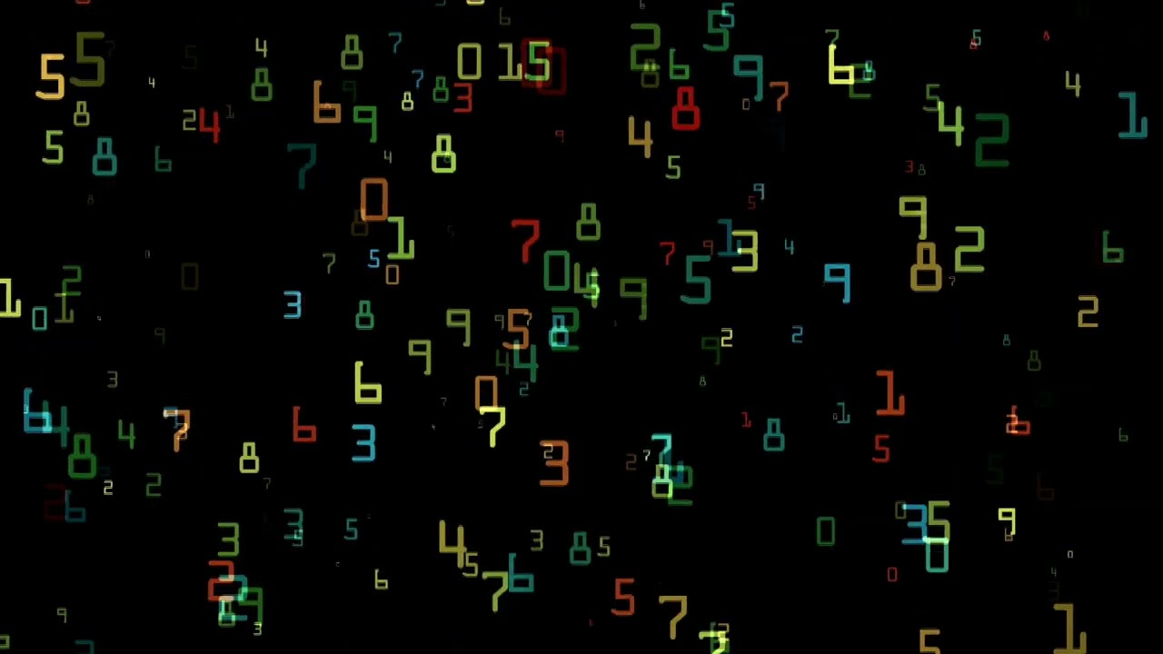 Floating Numbers Visual Background | 4K | background loop | Animation | Motion | Effects | Cheizme