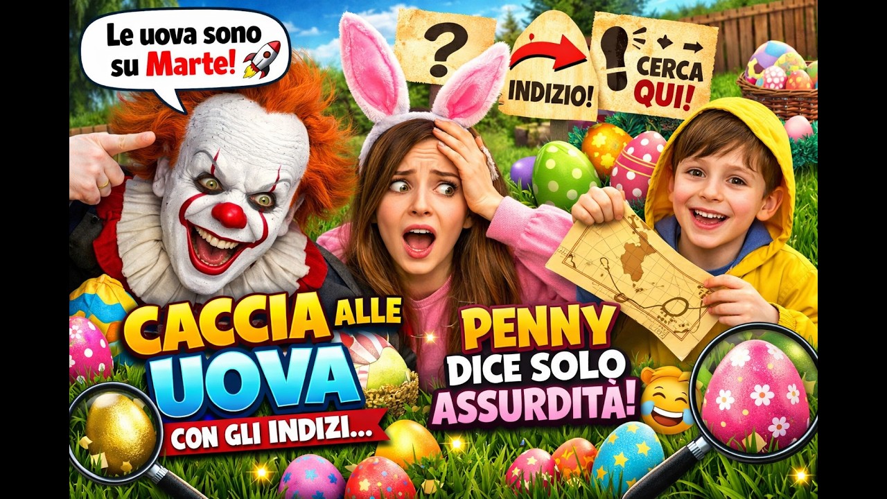 Caccia alle Uova con gli Indizi&hellip; ma Penny dice solo assurdit&agrave; 😂#cacciaaltesoro #pasqua #perte