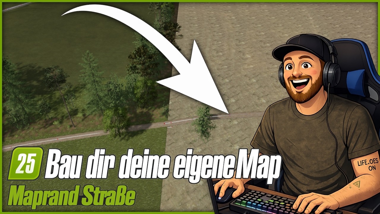 LS25 Folge 19 - Bau dir DEINE EIGENE Map: Straße über den Maprand hinaus