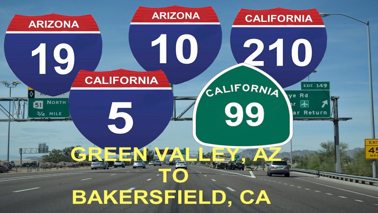 Green Valley, AZ to Bakersfield, CA in Real Time, 5/22/20