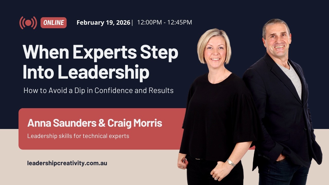 Webinar titled: When Experts Step into Leadership