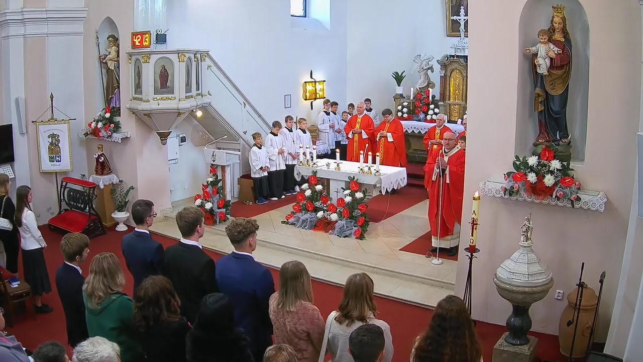 Biřmování 20. 10. 2024, Kunovice, Uděluje Mons. Josef Nuzík