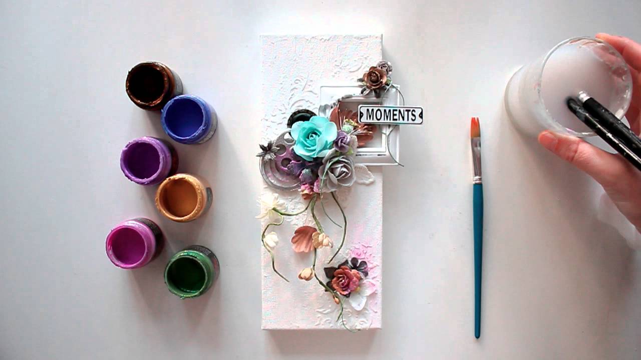 Mixed-media canvas 'Moments'