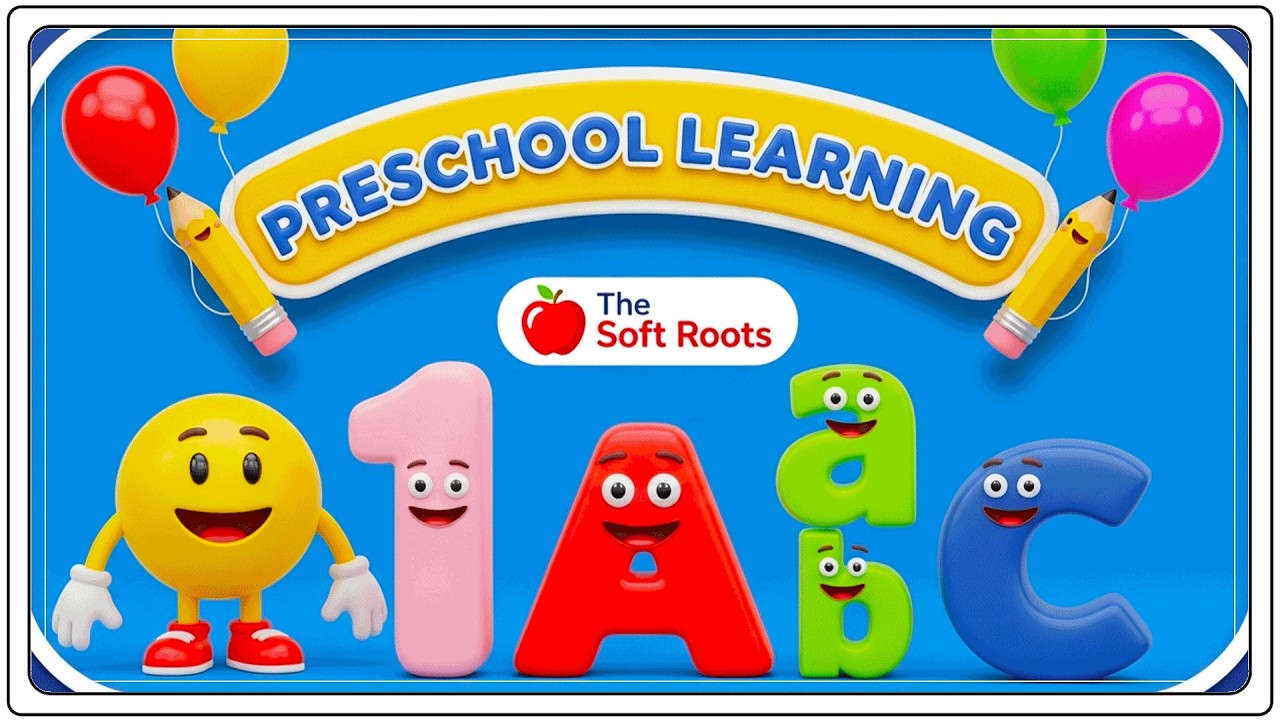 Preschool Learning activities for 3 year olds at home | Learn ABC Phonics Shapes Numbers Colors 🌈