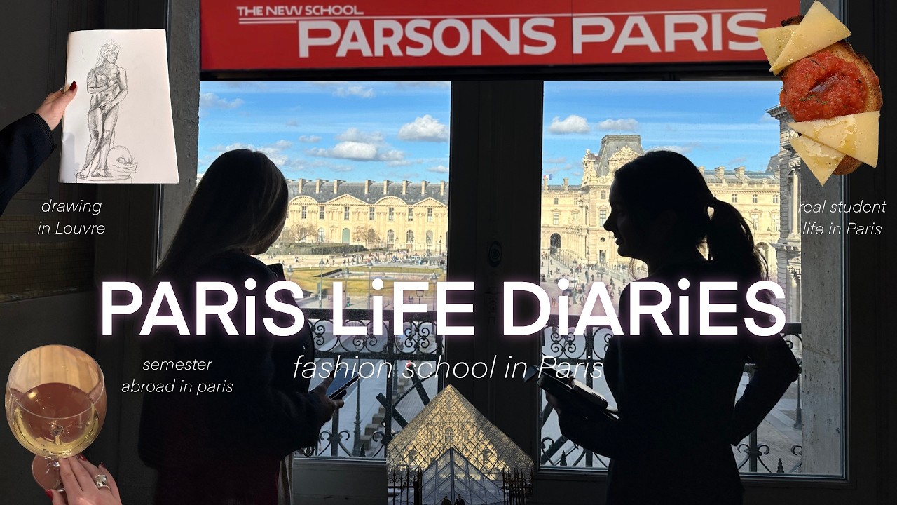 fashion student life diaries | fashion classes, drawing at Louvre, paris student life