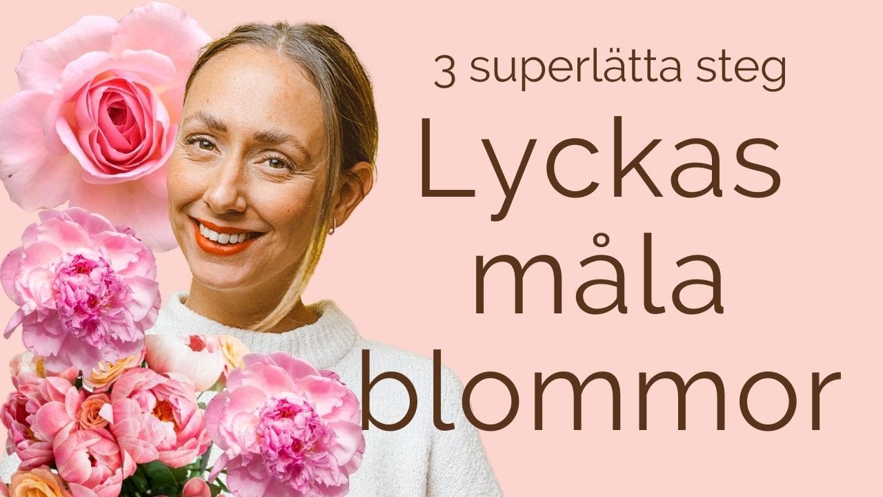 Hur du målar blommor i akryl. 3 enkla steg för nybörjare!
