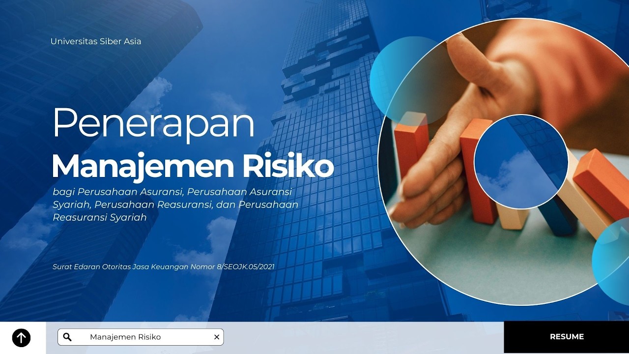 Pilar Manajemen Risiko Industri Asuransi & Reasuransi