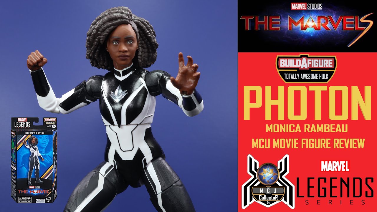 Обзор фигурки Marvel Legends PHOTON Моники Рамбо The Marvels Totally Awesome Hulk BAF Wave MCU