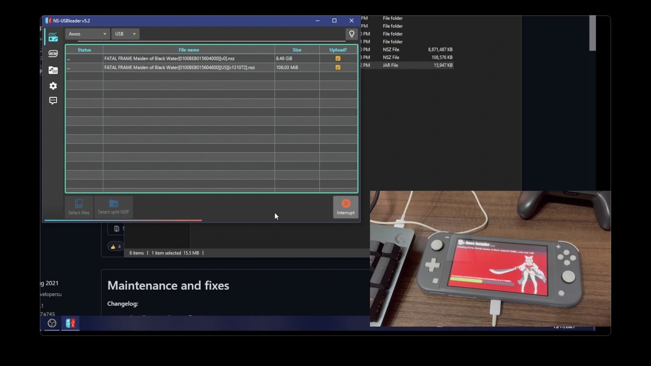 Как установить NSP/NSZ с ПК на USB-порт (NS-USBloader + AwooInstaller)
