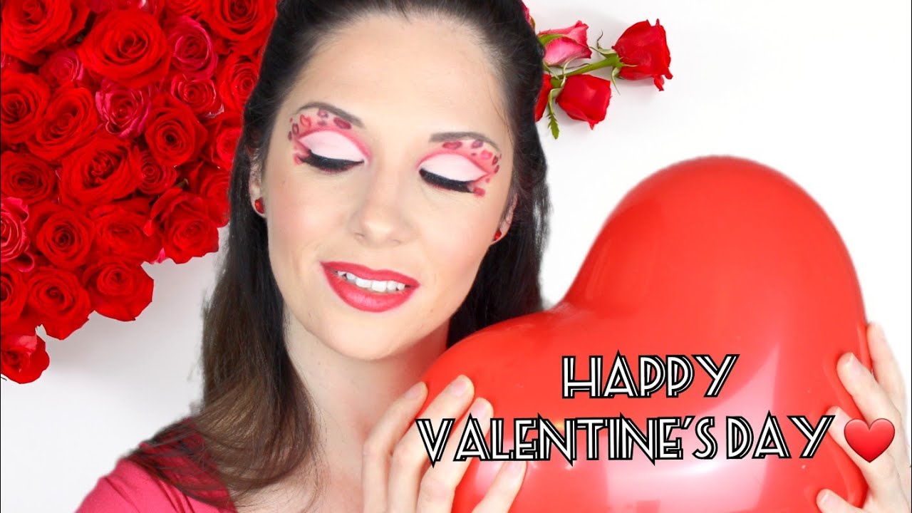 Празничен грим за Св.Валентин / Valentine's Makeup tutorial