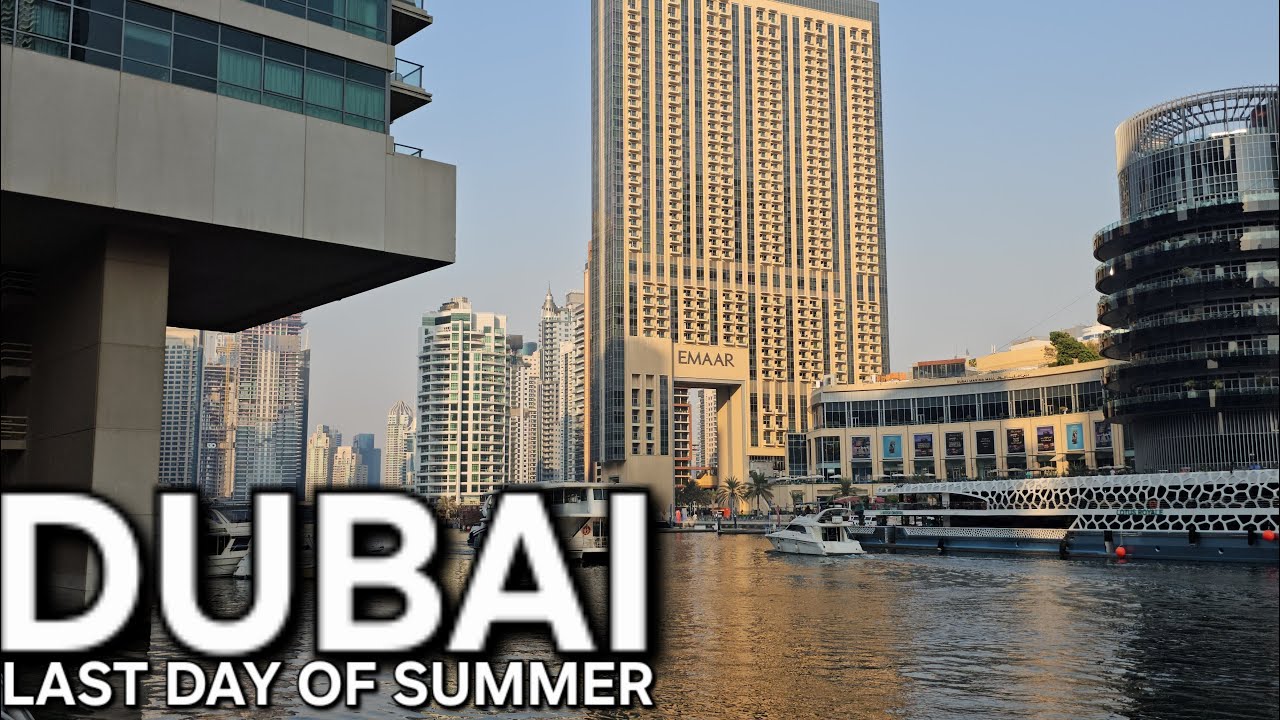 DUBAI MARINA ULTIMATE WALK TOUR | Dubai Cityscape Day & Night Ambience | 9.19.25: 4K-UHD