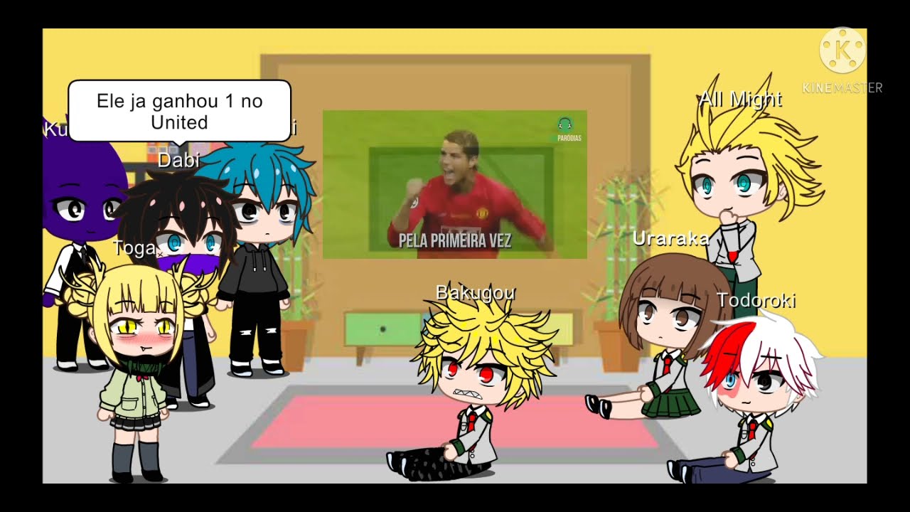 ⚽🤖Bnha reagindo a Cristiano Ronaldo||Drop Futebol(1/??) Parte 2