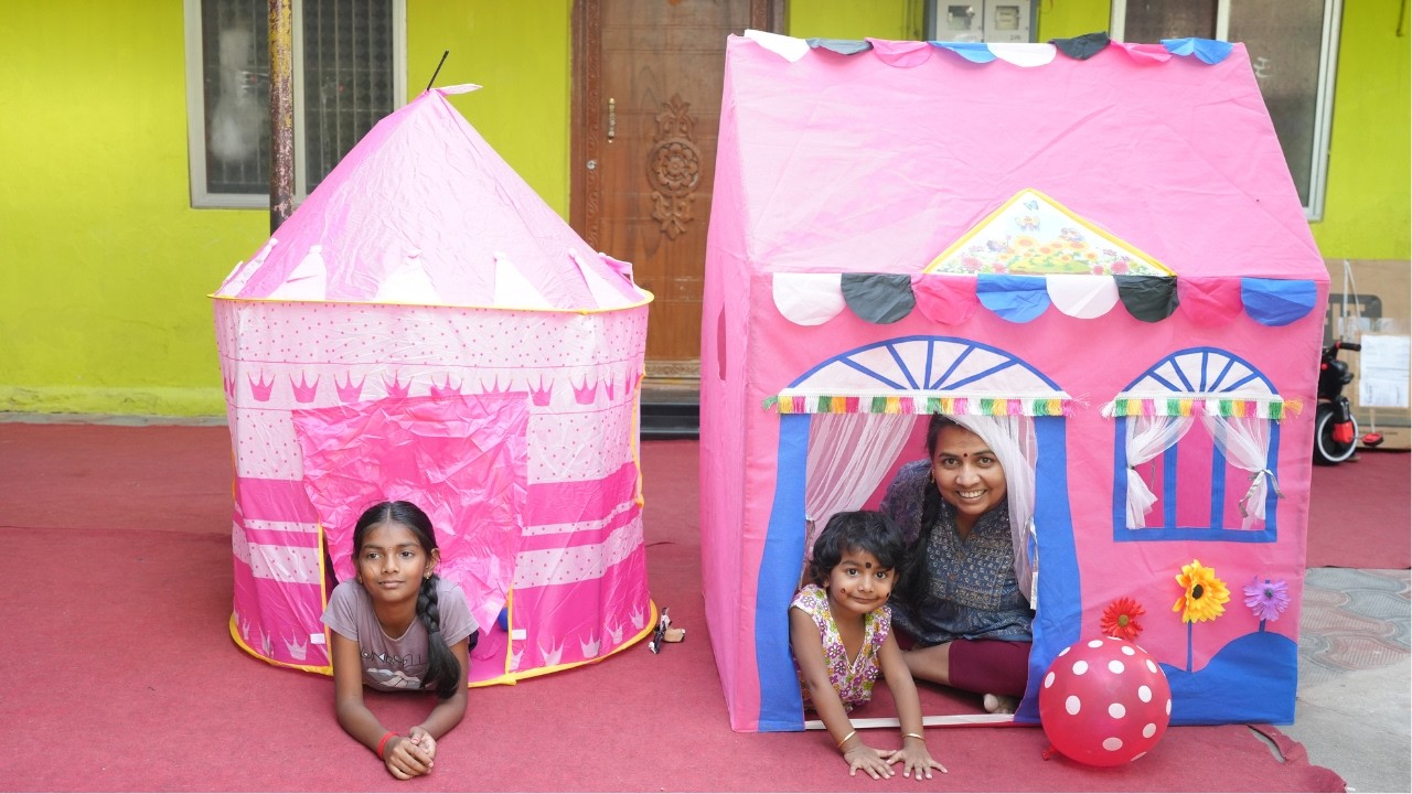 New Tent Home for Ammu | அம்முவோட புது வீடு அச்சு எடுத்திட்டு குடுக்க மாட்டேங்குற !! End Twist