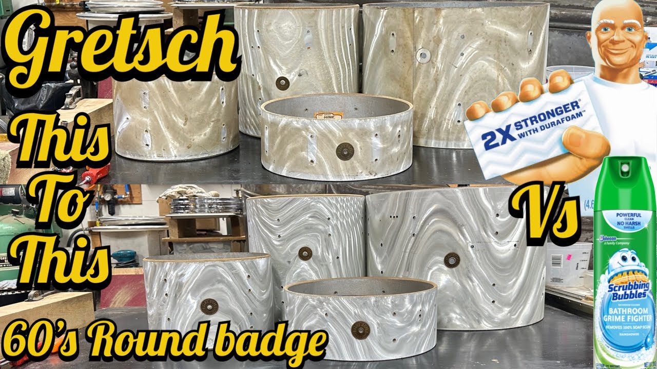 60's Gretsch Round Badge Restoration PT. 1 Cleaning Satin Flame Wrap